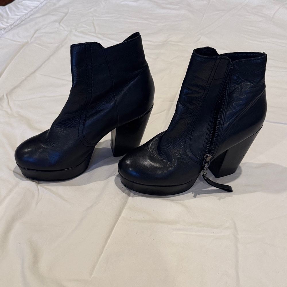 Aldo Black Heeled Ankle Boots